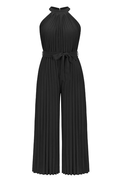 Simplicity Frenulum Fold Halter Loose Jumpsuits(6 Colors)