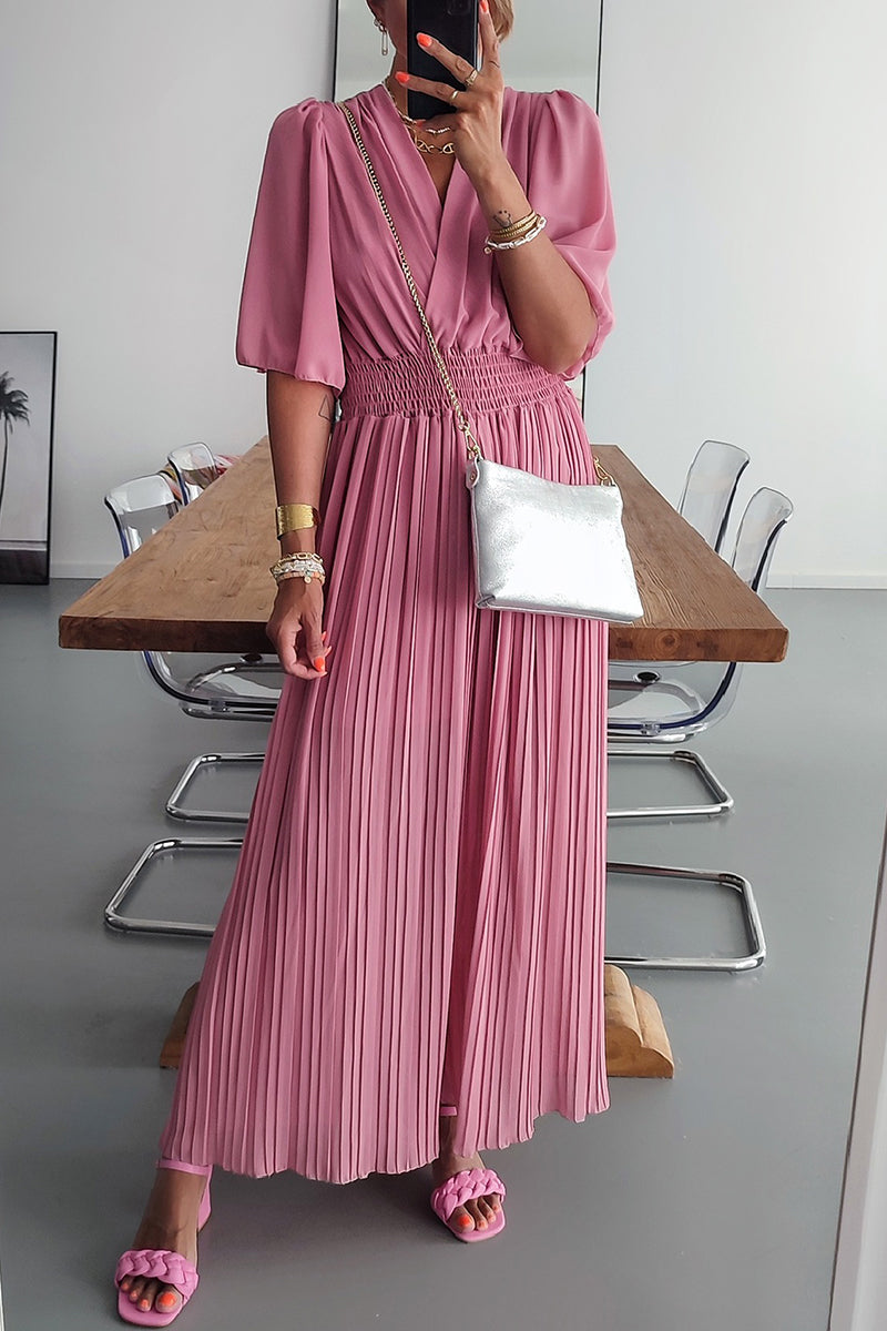 Fold V Neck Loose Jumpsuits(3 Colors)