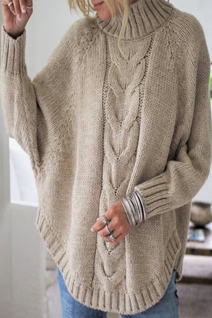 Patchwork Half a Turtleneck Sweaters(6 Colors)