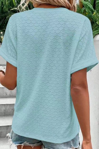 Buttons V Neck T-shirts(10 Colors)