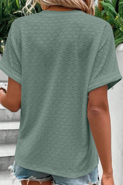 Buttons V Neck T-shirts(10 Colors)