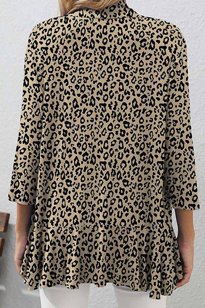 Print Patchwork Cardigan Collar Tops