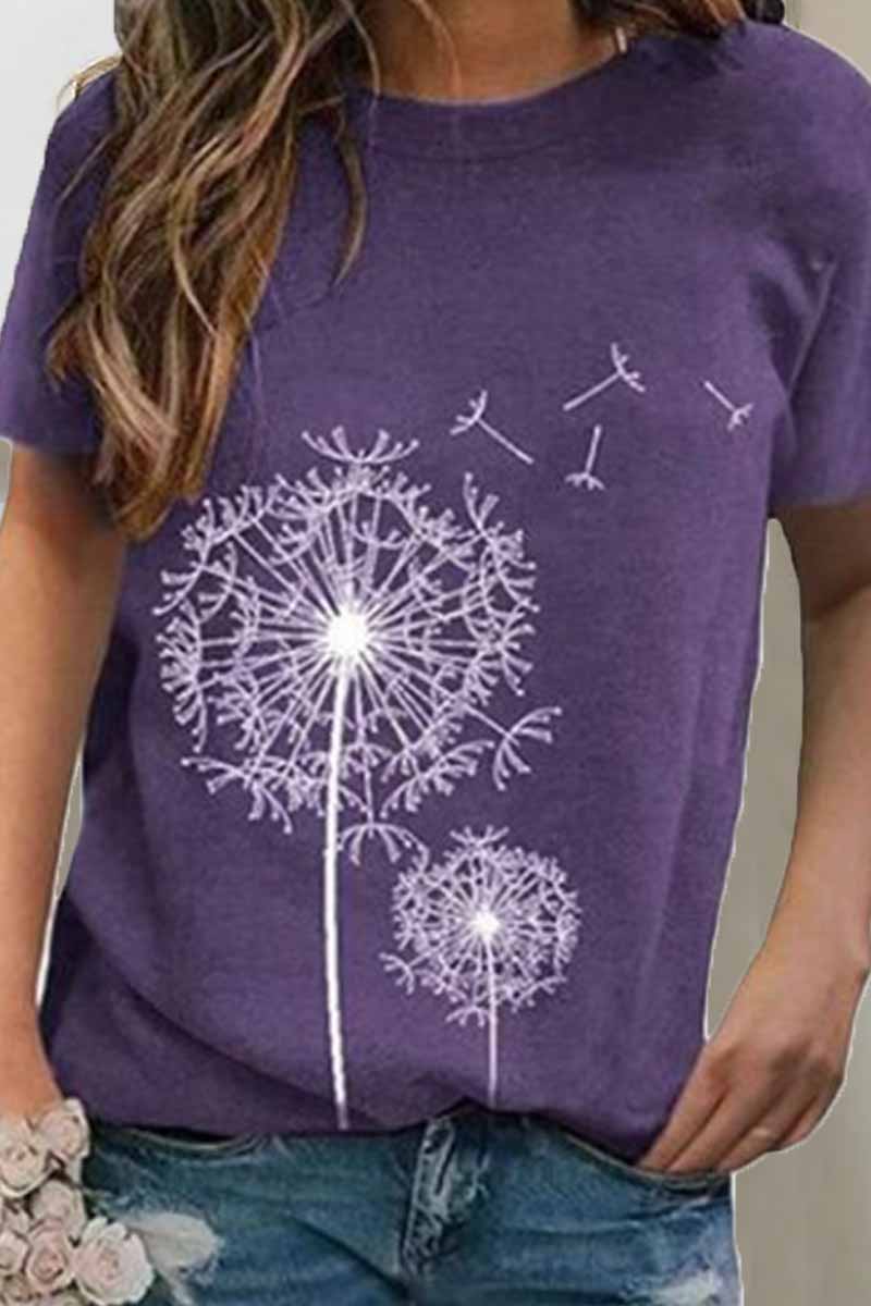 Street Print O Neck T-shirts(8 Colors)