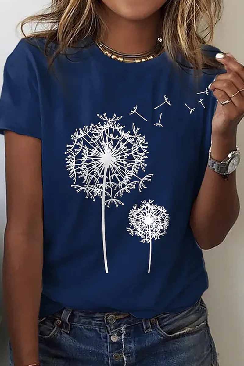 Street Print O Neck T-shirts(8 Colors)