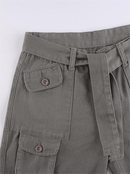 Grey 90s Cargo Pants With Cargo Pockets