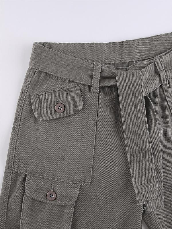 Grey 90s Cargo Pants With Cargo Pockets