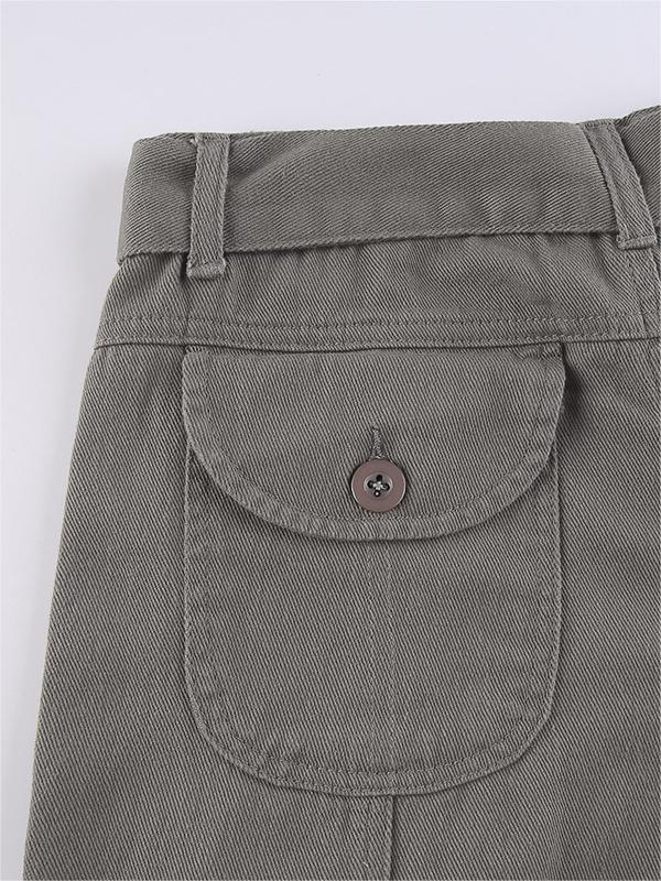Grey 90s Cargo Pants With Cargo Pockets