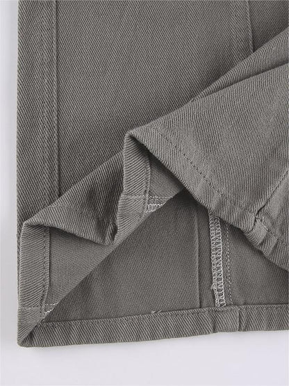 Grey 90s Cargo Pants With Cargo Pockets