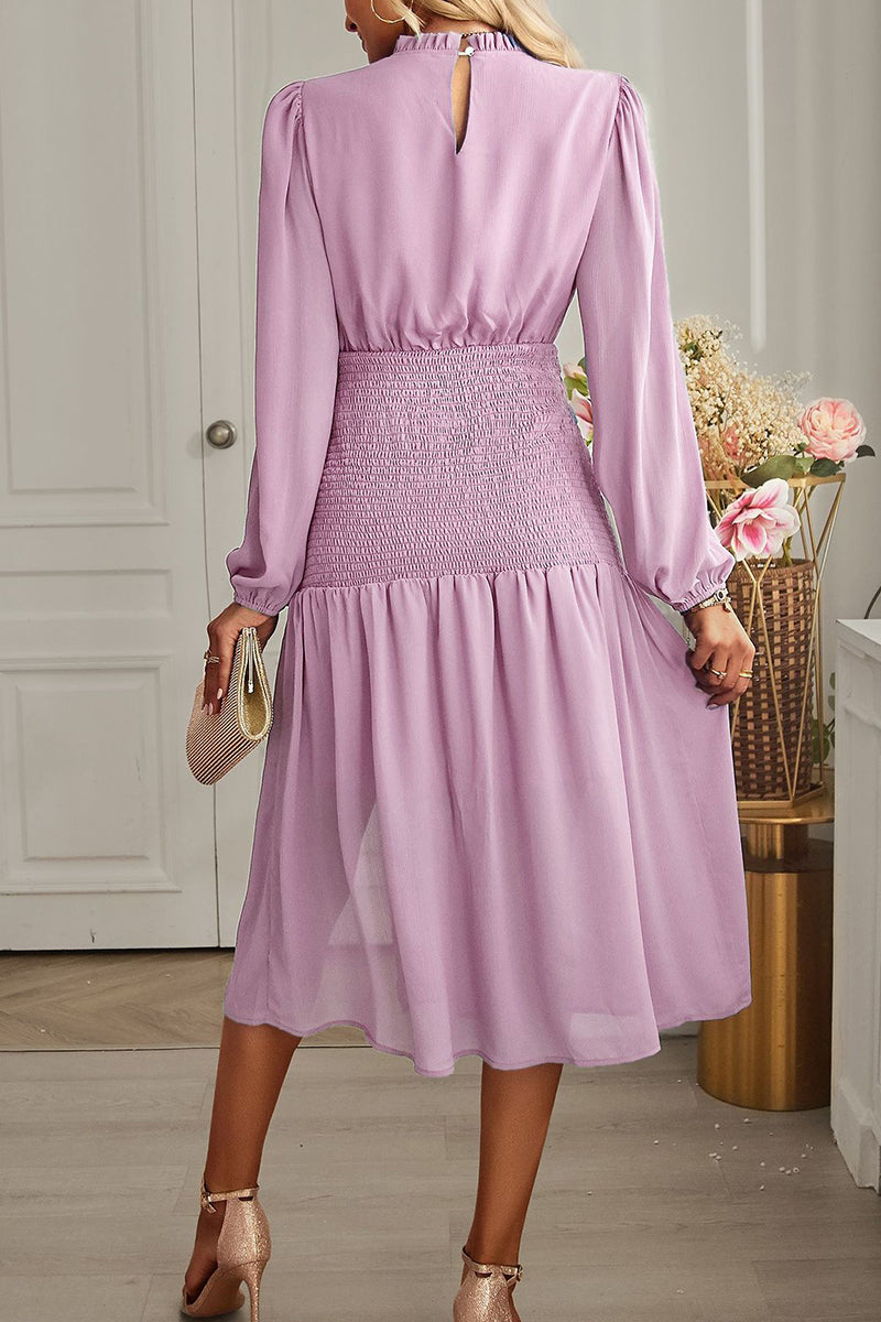 Flounce Half a Turtleneck Waist Skirt Dresses