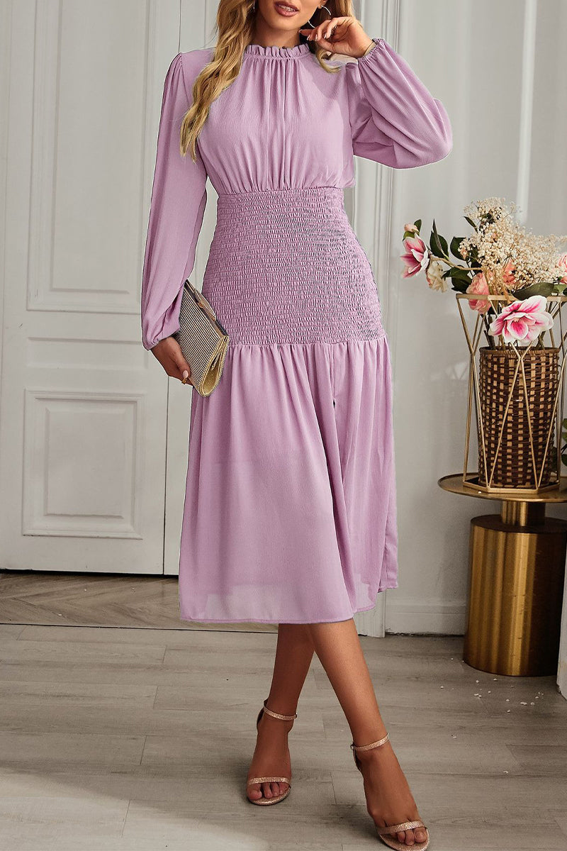 Flounce Half a Turtleneck Waist Skirt Dresses