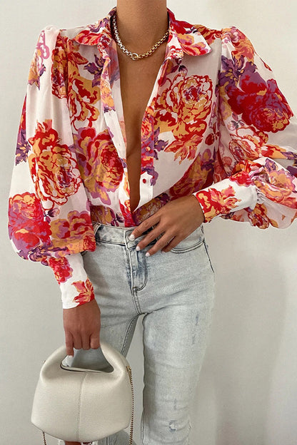 Patchwork Turndown Collar Blouses(15 Colors)