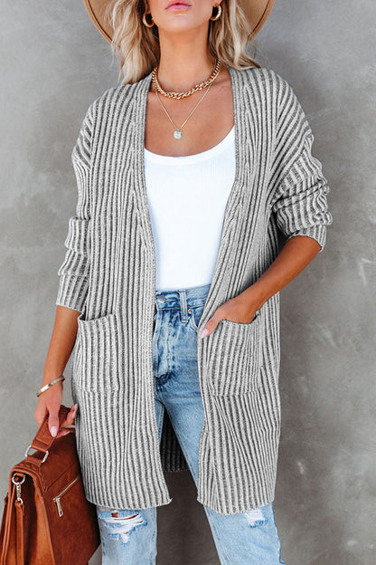Daily Pocket Cardigan Collar Cardigans(3 Colors)
