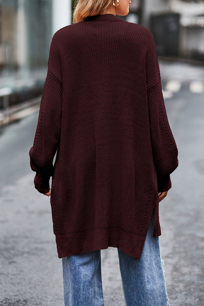 Street Pocket Cardigan Collar Tops