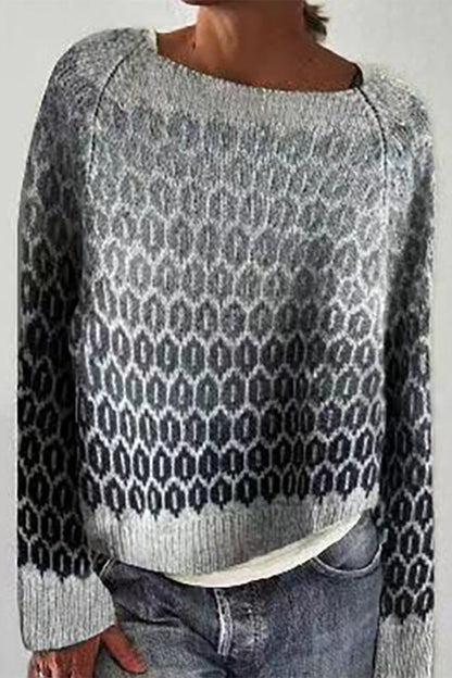 Color Block Contrast O Neck Sweaters(8 Colors)