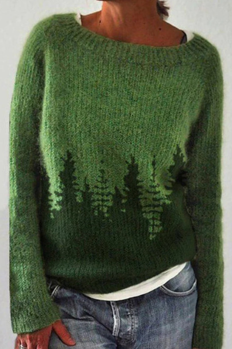 Color Block Contrast O Neck Sweaters(8 Colors)