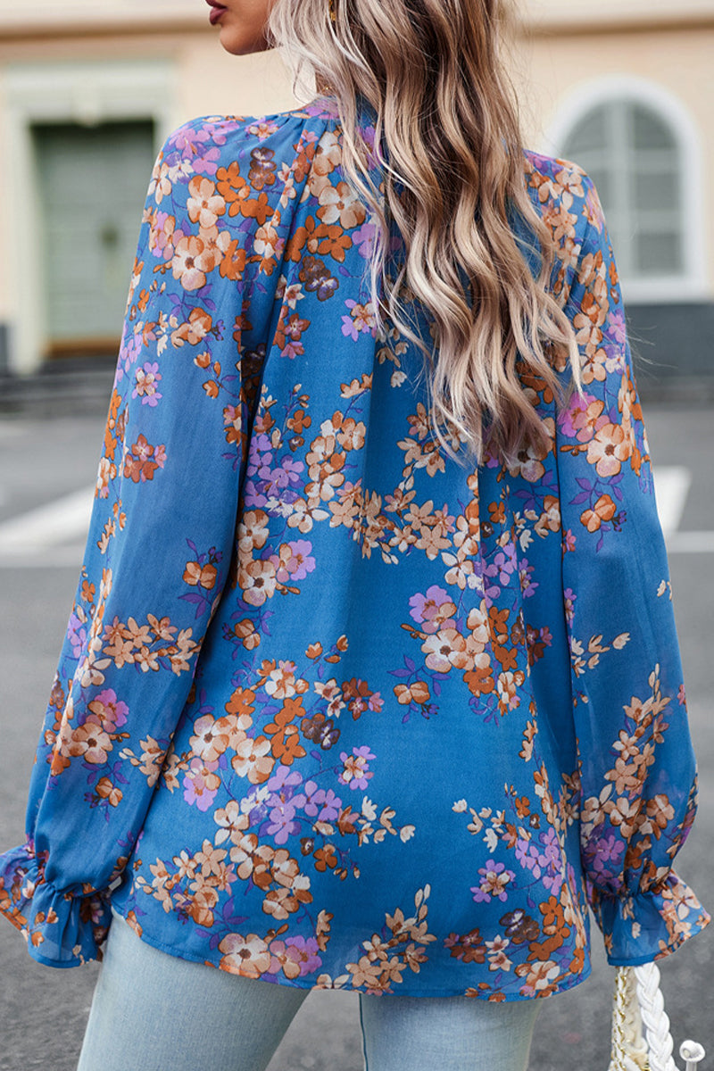 Sweet Buttons V Neck Blouses(4 Colors)