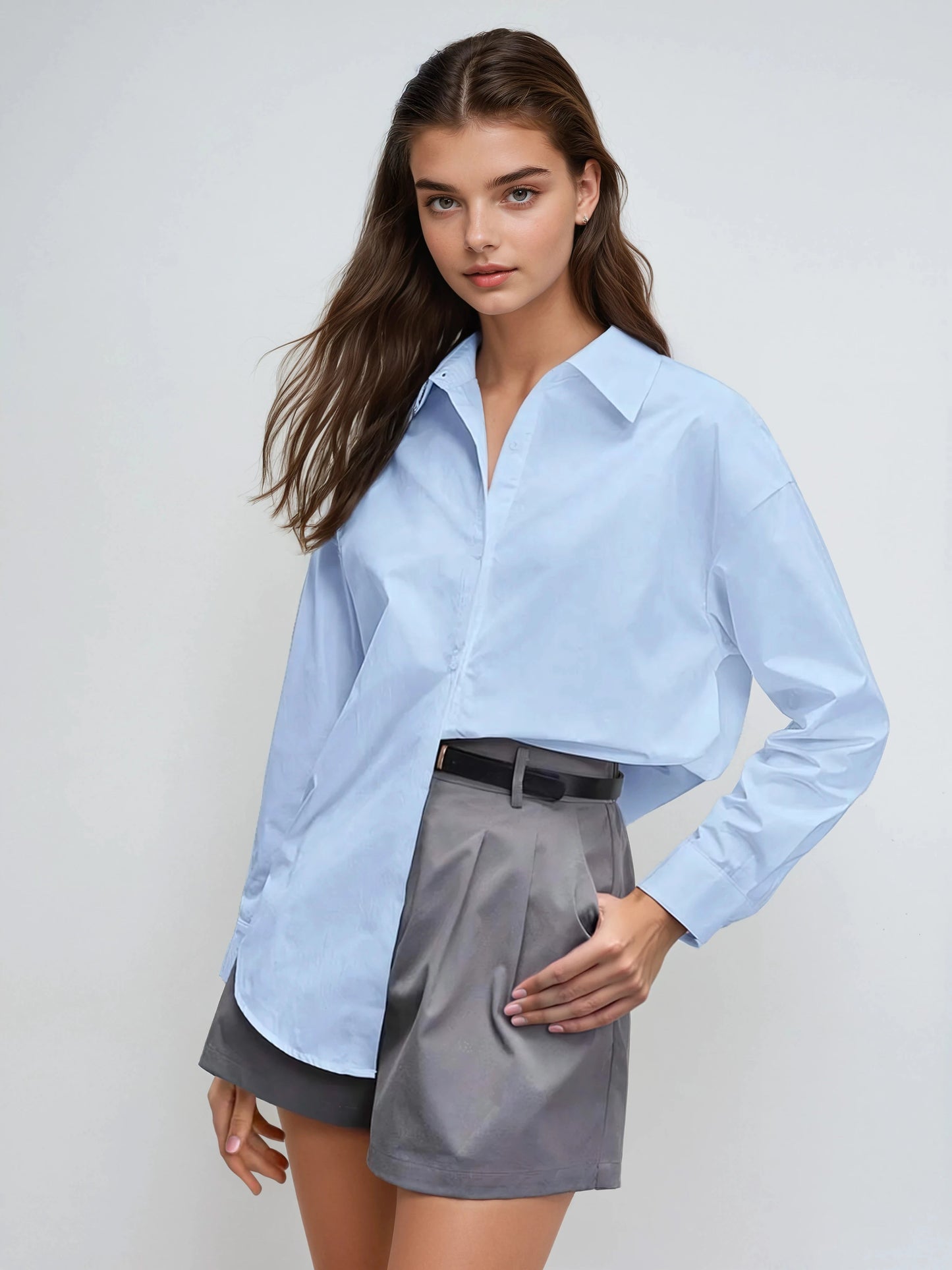 Turndown Collar Cardigan for Effortless Office Wear