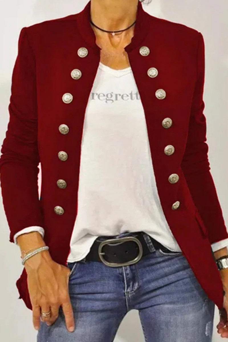 Cardigan Mandarin Collar Outerwear(5 Colors)