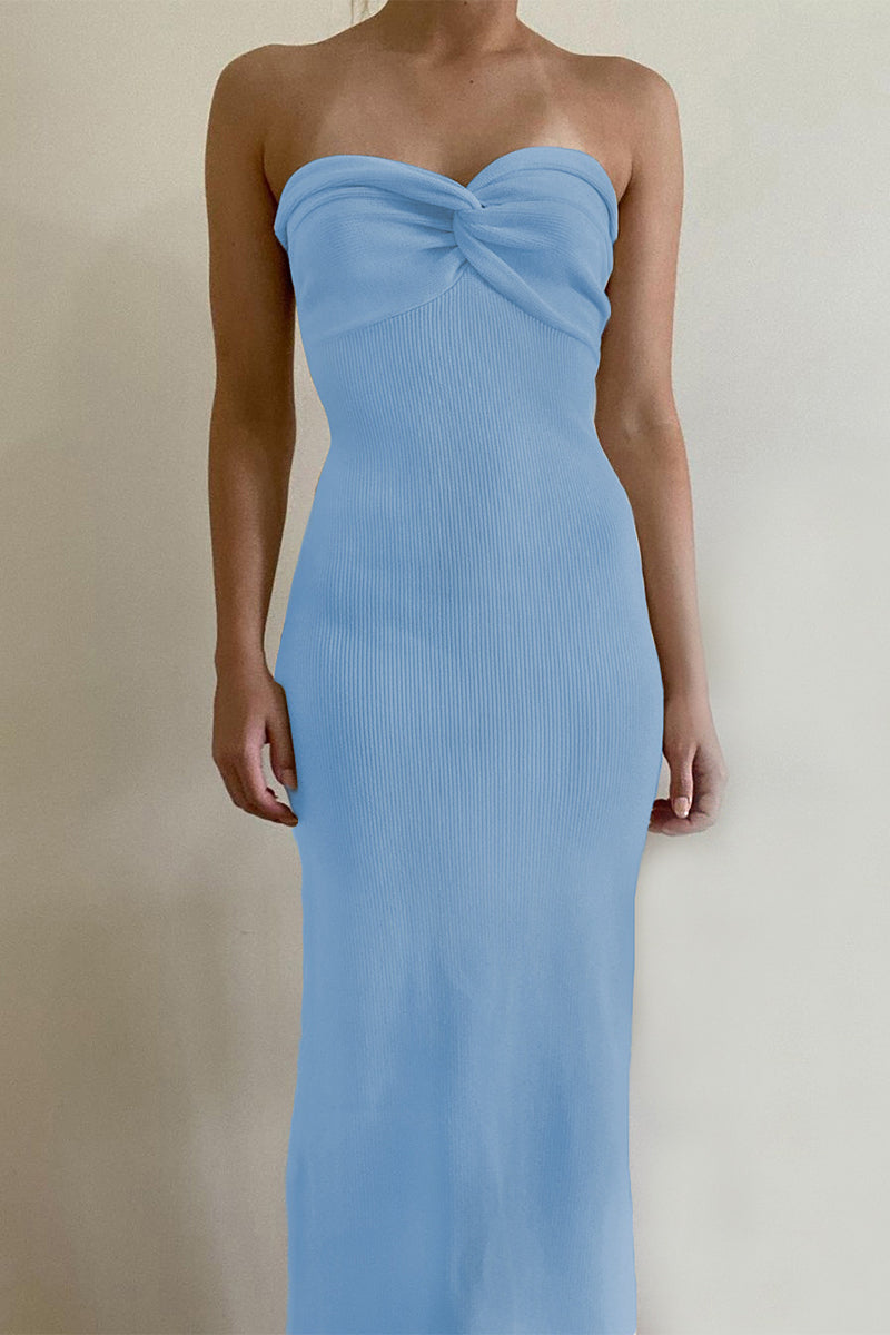 Asymmetrical Strapless One Step Skirt Dresses(11 Colors)