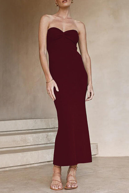 Asymmetrical Strapless One Step Skirt Dresses(11 Colors)