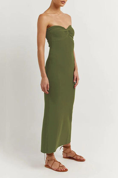 Asymmetrical Strapless One Step Skirt Dresses(11 Colors)