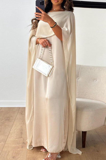 Patchwork Zipper O Neck Long Dresses(5 Colors)