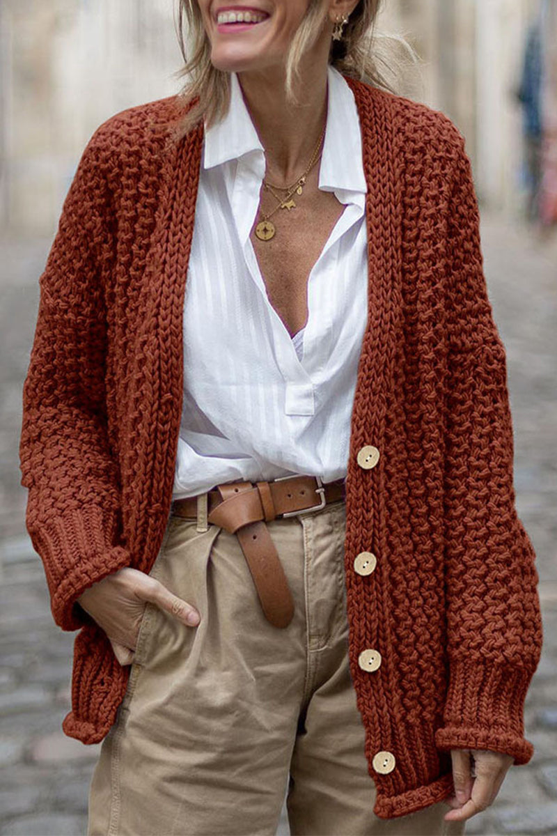 Simplicity Buttons Cardigan Collar Outerwear(3 Colors)
