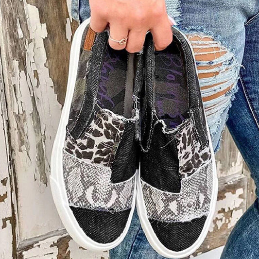 Daily Patchwork Printing Round Comfortable Out Door Flats Shoes