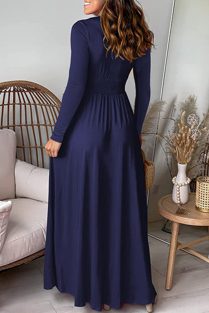Slit V Neck Waist Skirt Dresses