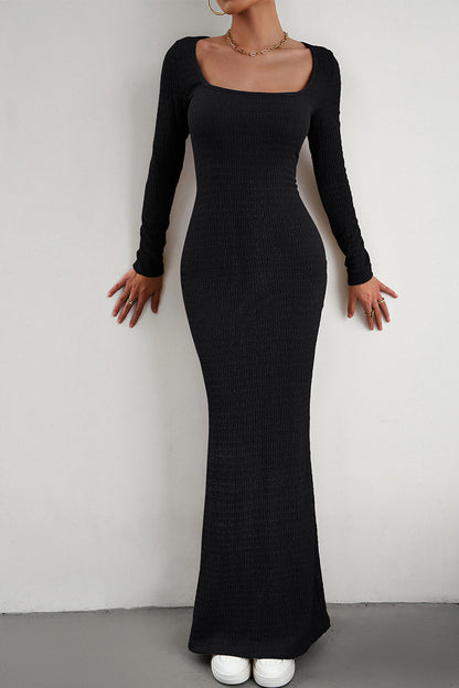 Square Collar One Step Skirt Dresses
