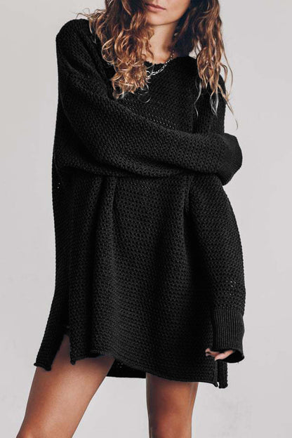 Street Color O Neck Sweaters