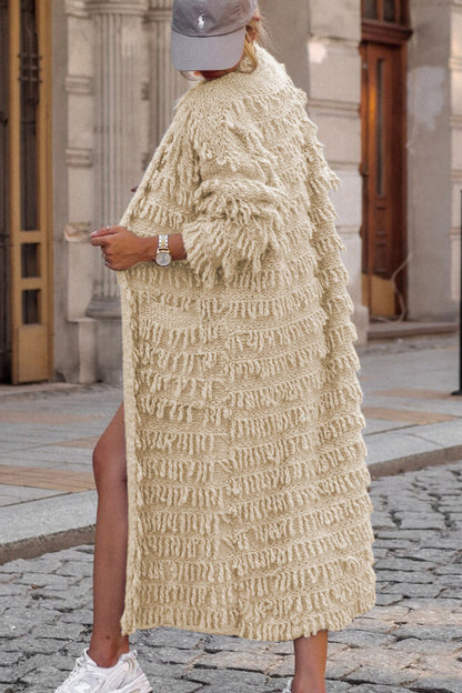 Sweet Tassel Patchwork Cardigan Collar Outerwear