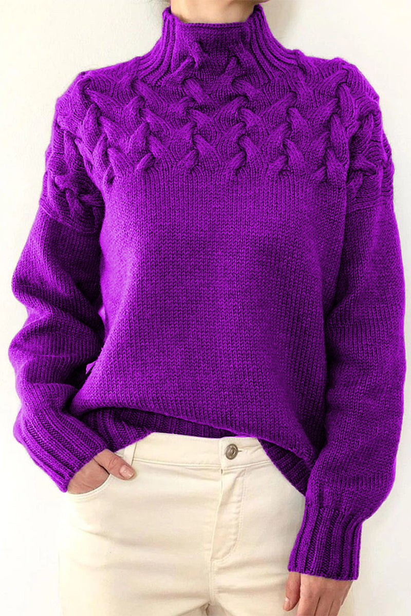 Weave Turtleneck Sweaters(11 Colors)