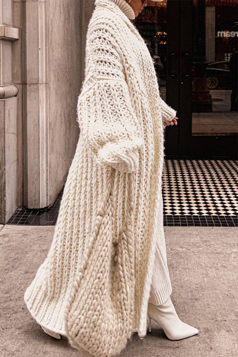Weave Cardigan Collar Outerwear