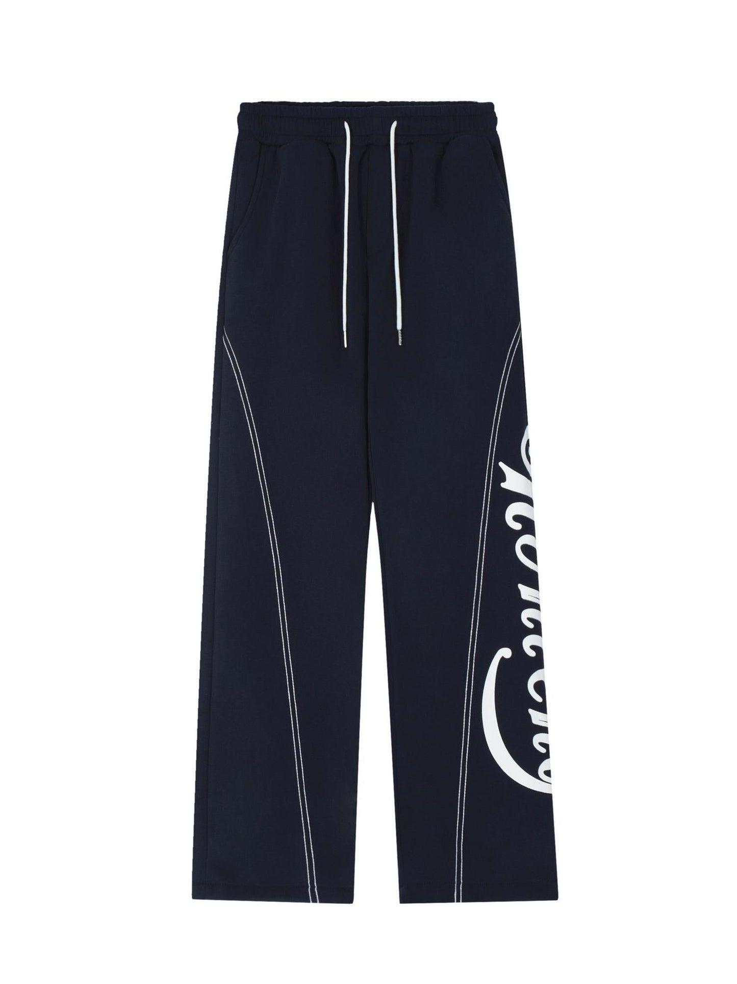 Old School Baggy Sweatpants With Letter Print