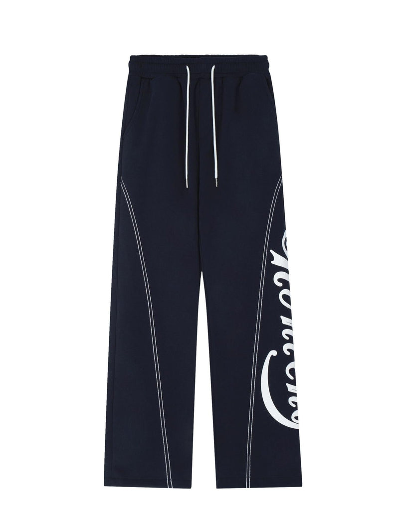 Old School Baggy Sweatpants With Letter Print