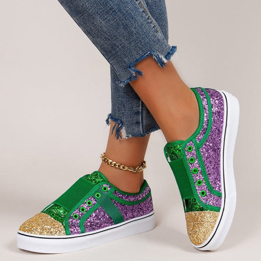 Patchwork Contrast Round Comfortable Out Door Flats Shoes