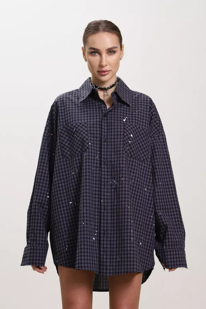 Oversized Short Sleeve Blouse