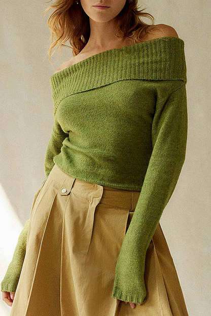 Backless Off the Shoulder Sweaters(5 Colors)