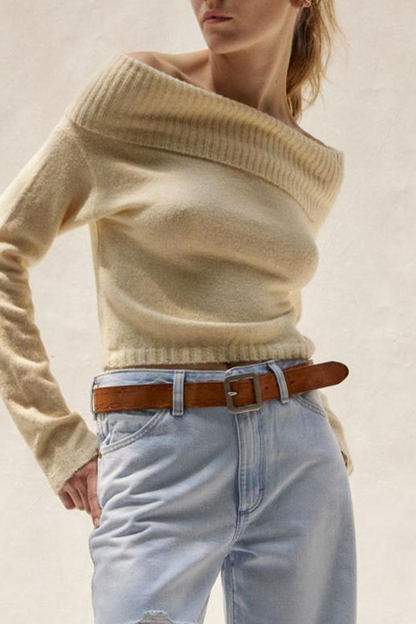 Backless Off the Shoulder Sweaters(5 Colors)