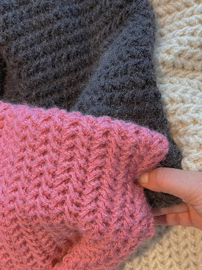 Color Oversized Knit Cardigan