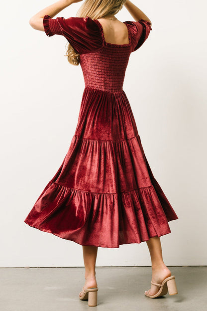 Flounce Fold Square Collar Cake Skirt Dresses