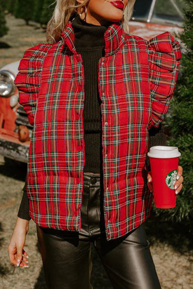 Plaid Buckle Waistcoats