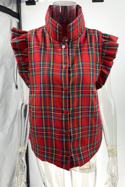 Plaid Buckle Waistcoats