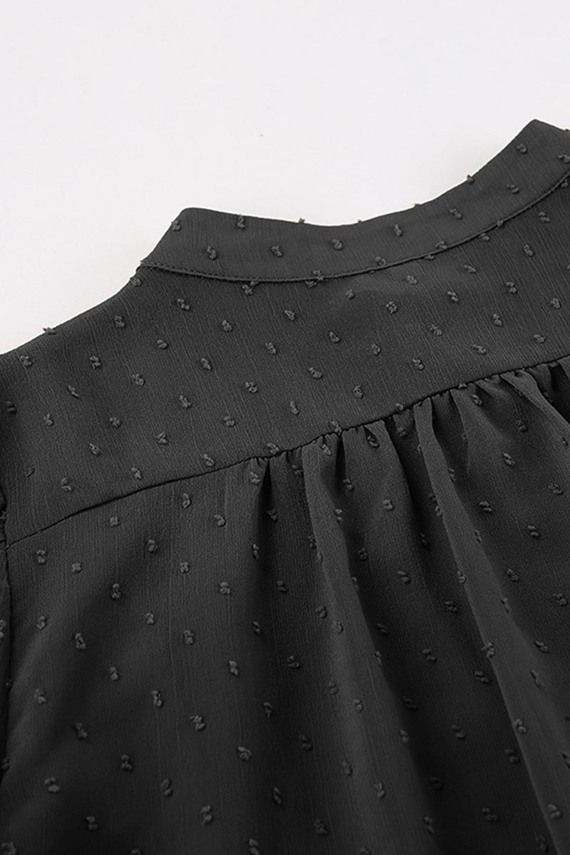 Sweet Flounce Mandarin Collar Blouses
