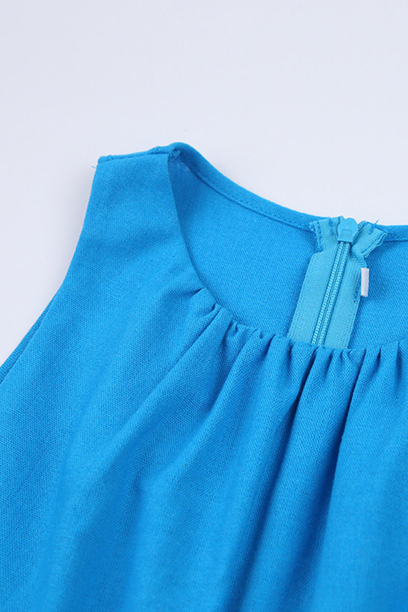 Simplicity Hollowed Out O Neck Loose Rompers