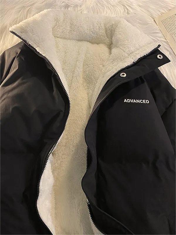 Short Padded Coat With High Neck and Zipper
