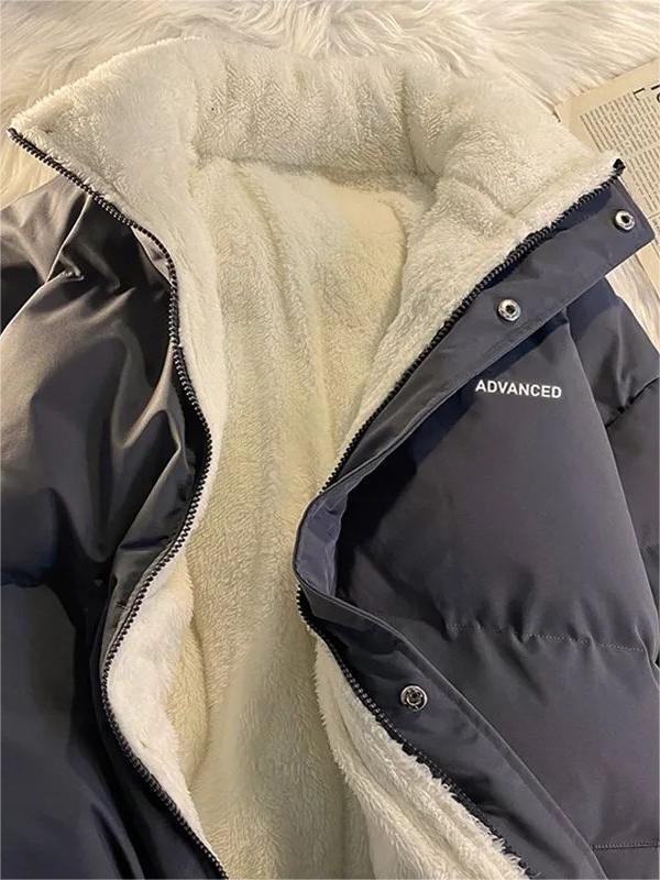 Short Padded Coat With High Neck and Zipper