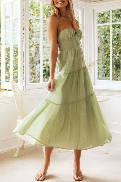 Simplicity Patchwork Fold Waist Skirt Dresses