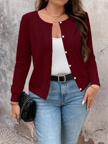 Cardigan Apricot Long Sleeve Single Breasted Cozy
